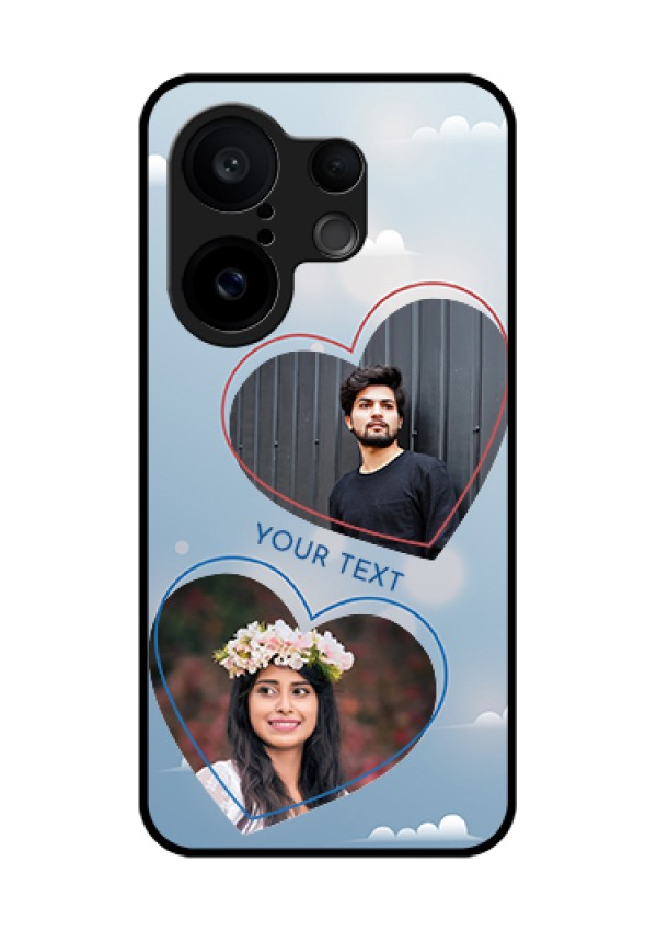 Vivo X200 FE 5G Custom Glass Phone Case - Blue Color Couple Design