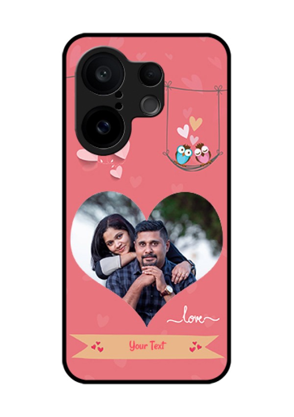 Vivo X200 FE 5G Custom Glass Phone Case - Peach Color Love Design
