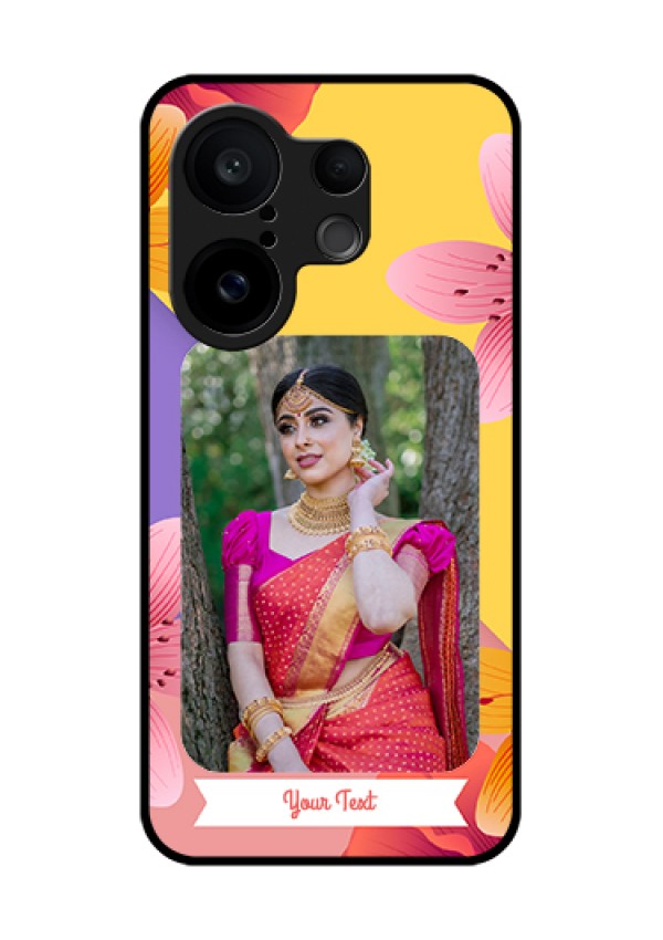 Vivo X200 FE 5G Custom Glass Phone Case - 3 Image With Vintage Floral Design