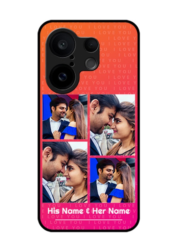Vivo X200 FE 5G Custom Glass Phone Case - I Love You Pink Design
