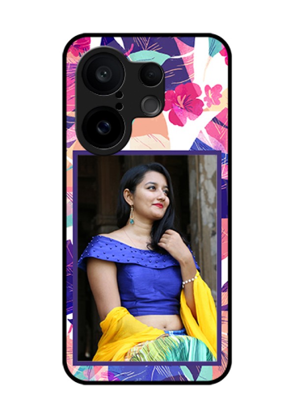 Vivo X200 FE 5G Custom Glass Phone Case - Abstract Floral Design