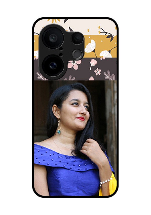 Vivo X200 FE 5G Custom Glass Phone Case - Stylish Floral Design