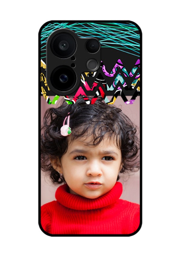 Vivo X200 FE 5G Custom Glass Phone Case - Neon Abstract Design