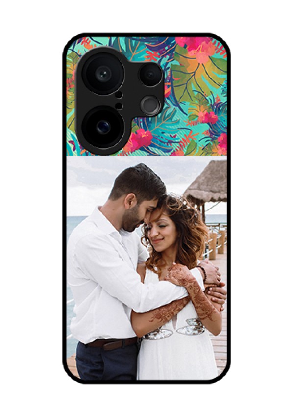Vivo X200 FE 5G Custom Glass Phone Case - Watercolor Floral Design