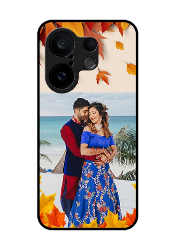 Vivo X200 FE 5G Custom Glass Phone Case - Autumn Maple Leaves Design