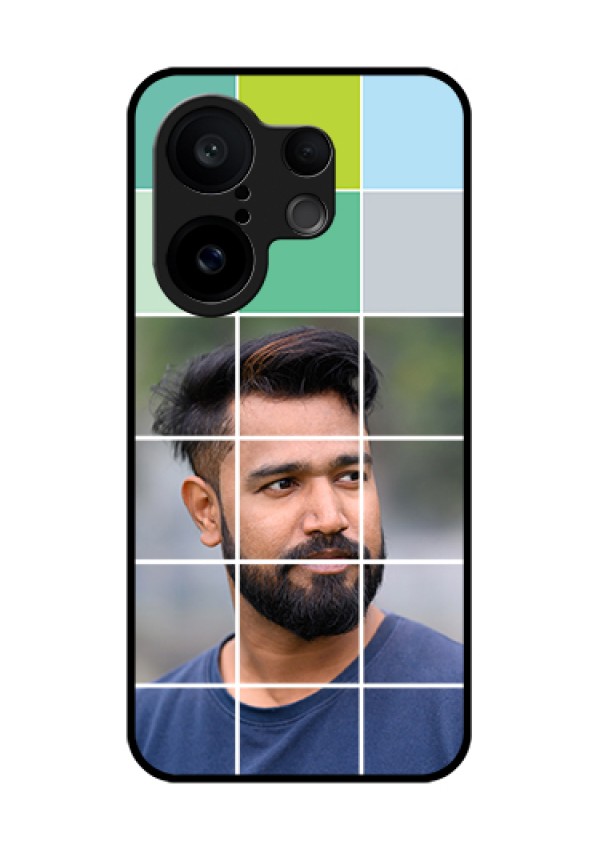 Vivo X200 FE 5G Custom Glass Phone Case - With White Box Pattern