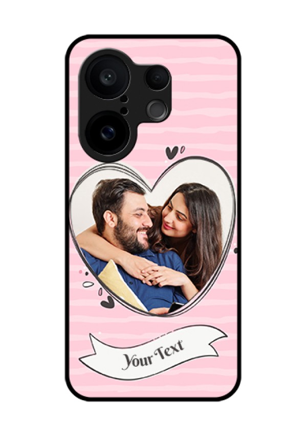 Vivo X200 FE 5G Custom Glass Phone Case - Vintage Heart Design