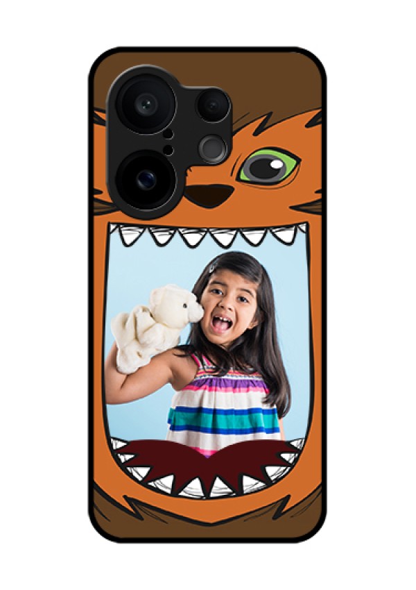 Vivo X200 FE 5G Custom Glass Phone Case - Owl Monster Back Case Design