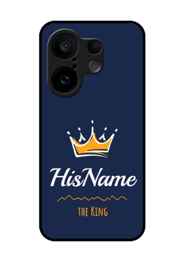 Vivo X200 FE 5G Custom Glass Phone Case - King With Name Design