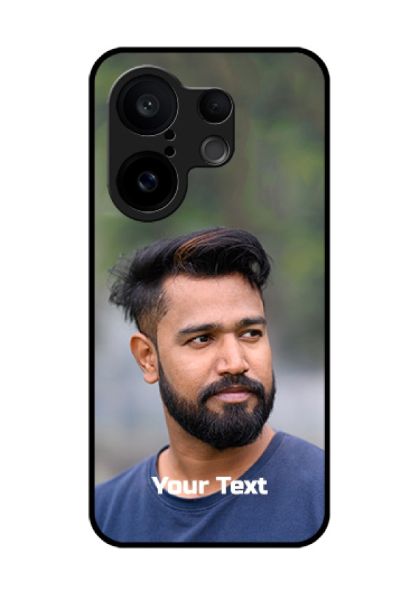 Vivo X200 FE 5G Custom Glass Phone Case - Photo With Text Design