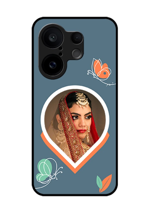Vivo X200 FE 5G Custom Glass Phone Case - Droplet Butterflies Design