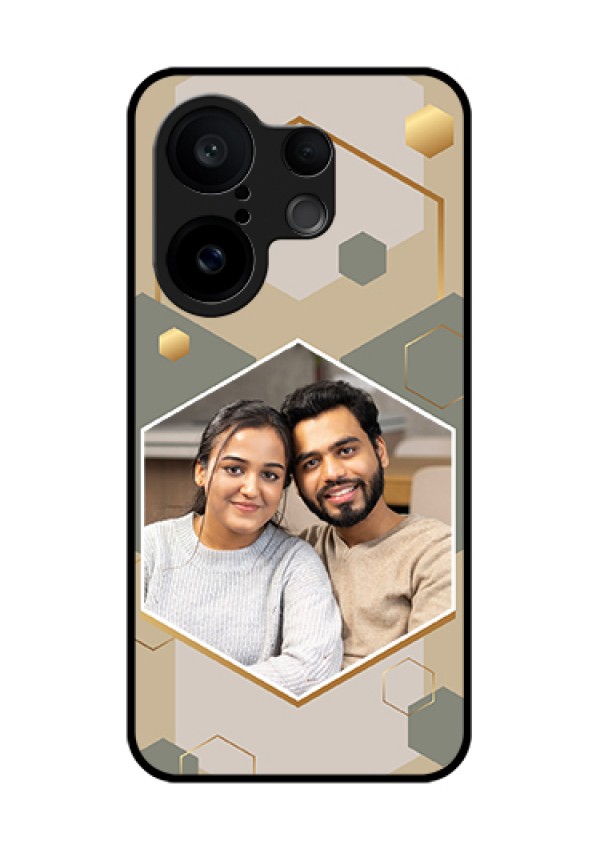Vivo X200 FE 5G Custom Glass Phone Case - Stylish Hexagon Pattern Design
