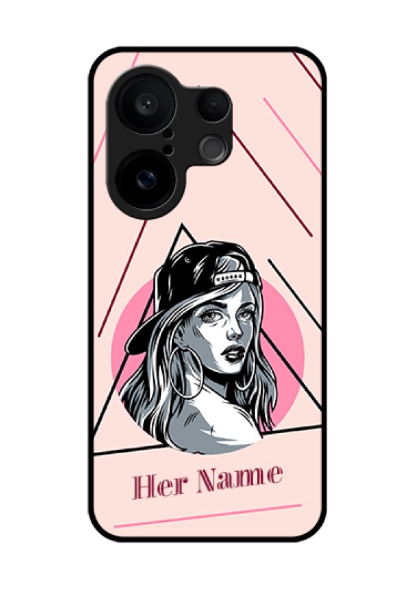 Vivo X200 FE 5G Custom Glass Phone Case - Rockstar Girl Design