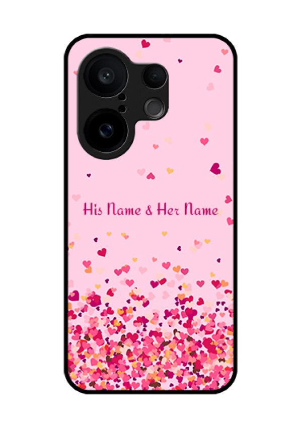 Vivo X200 FE 5G Custom Glass Phone Case - Floating Hearts Design