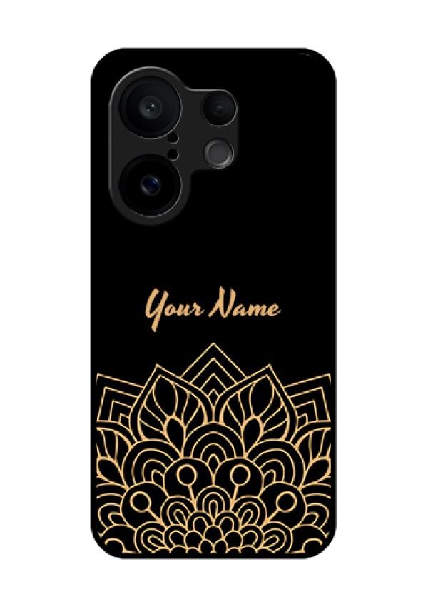 Vivo X200 FE 5G Custom Glass Phone Case - Golden Mandala Design