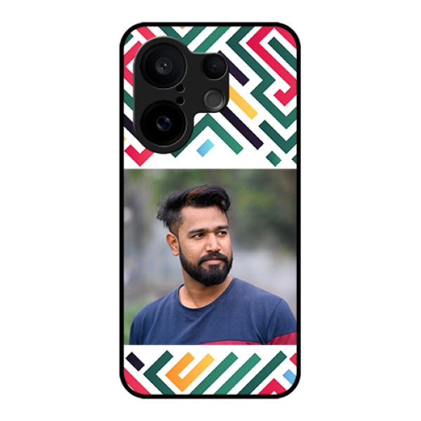 Vivo X200 FE 5G Custom Glass Phone Case - Colorful Maze Pattern Design Vivo X200 FE 5G Custom Glass Phone Case - Colorful Maze Pattern Design