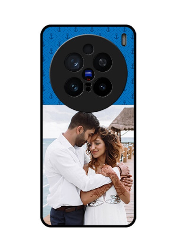 Vivo X200 Pro 5G Custom Glass Phone CaseBlue Anchors Design