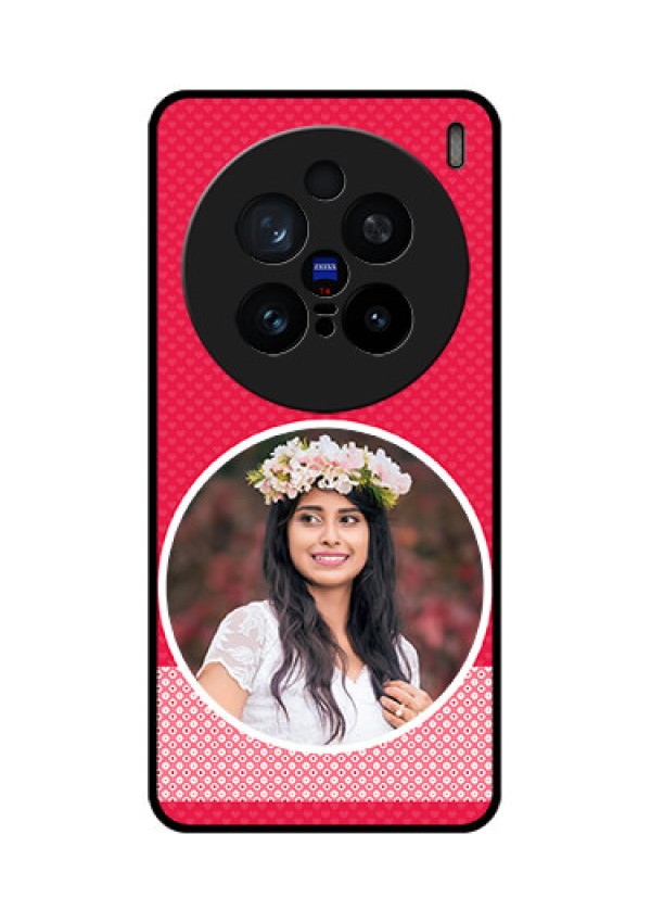 Vivo X200 Pro 5G Custom Glass Phone CasePink Color Pattern Design