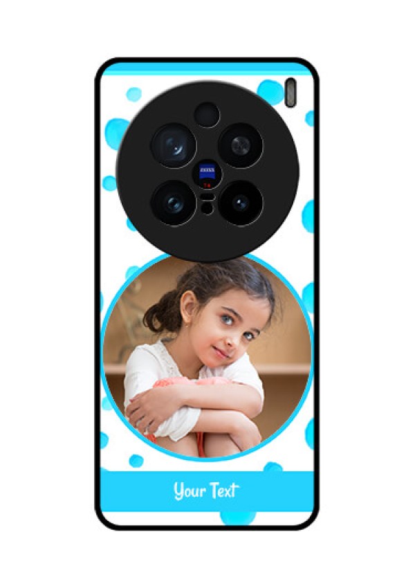 Vivo X200 Pro 5G Custom Glass Phone CaseBlue Bubbles Pattern Design