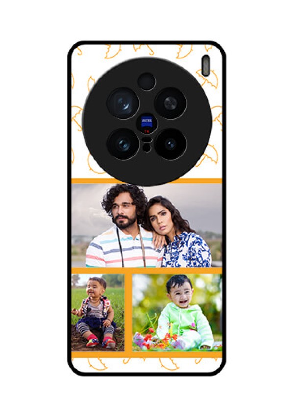 Vivo X200 Pro 5G Custom Glass Phone CaseYellow Pattern Design