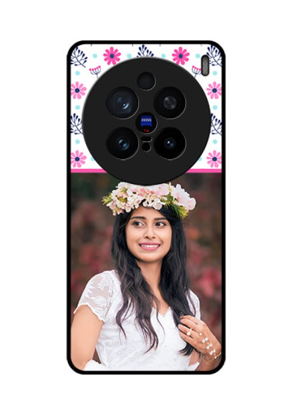 Vivo X200 Pro 5G Custom Glass Phone CaseColorful Flower Design