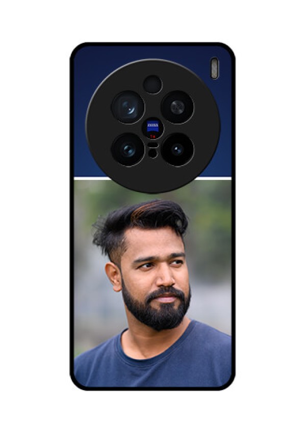 Vivo X200 Pro 5G Custom Glass Phone CaseSimple Royal Blue Design