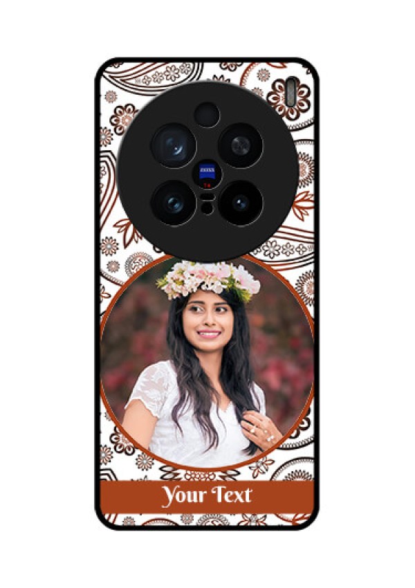 Vivo X200 Pro 5G Custom Glass Phone CaseAbstract Flower Design