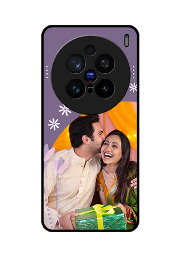 Vivo X200 Pro 5G Custom Glass Phone CaseLavender Flowers Design