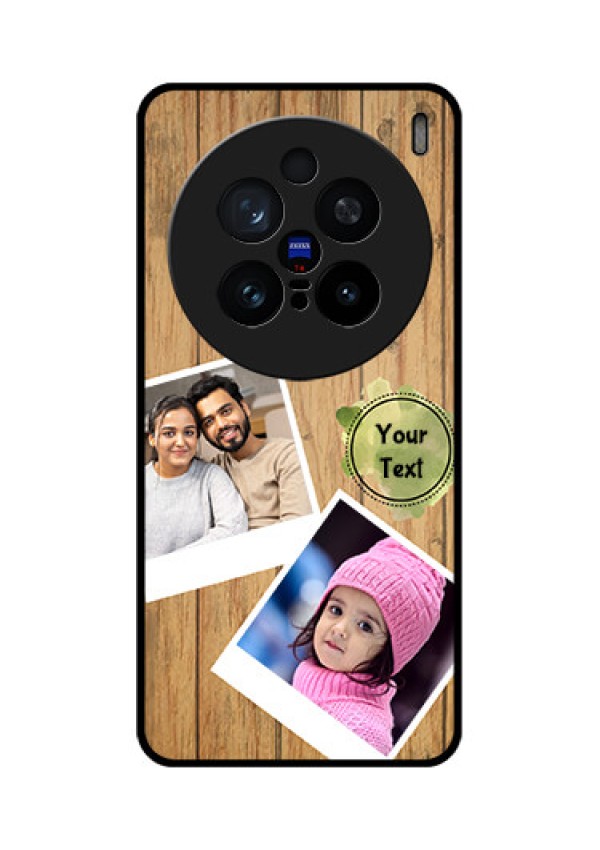 Vivo X200 Pro 5G Custom Glass Phone CaseWooden Texture Design