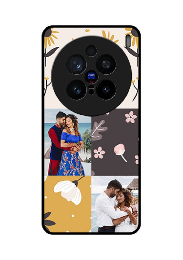 Vivo X200 Pro 5G Custom Glass Phone Case3 Images With Floral Design