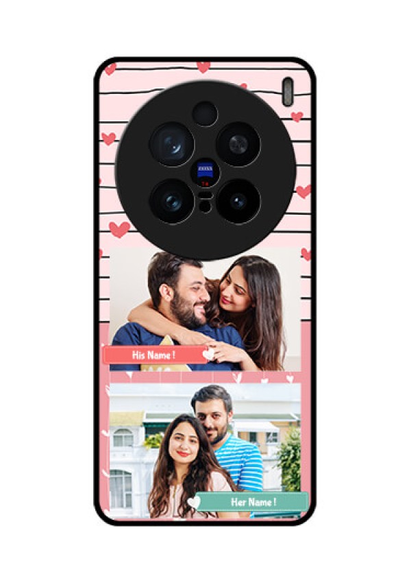 Vivo X200 Pro 5G Custom Glass Phone CasePhoto With Heart Design