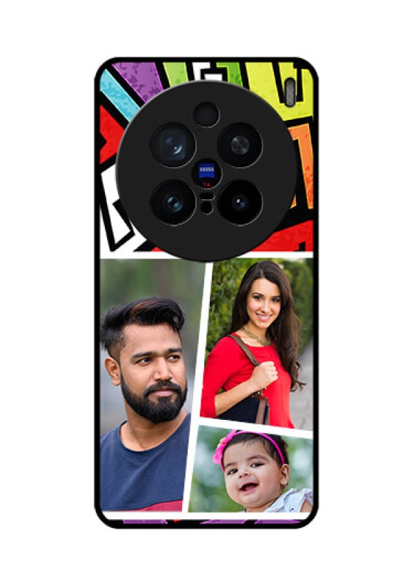 Vivo X200 Pro 5G Custom Glass Phone CaseGraffiti Pattern Design