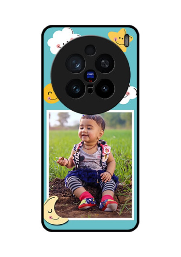 Vivo X200 Pro 5G Custom Glass Phone CaseSmiley Kids Stars Design