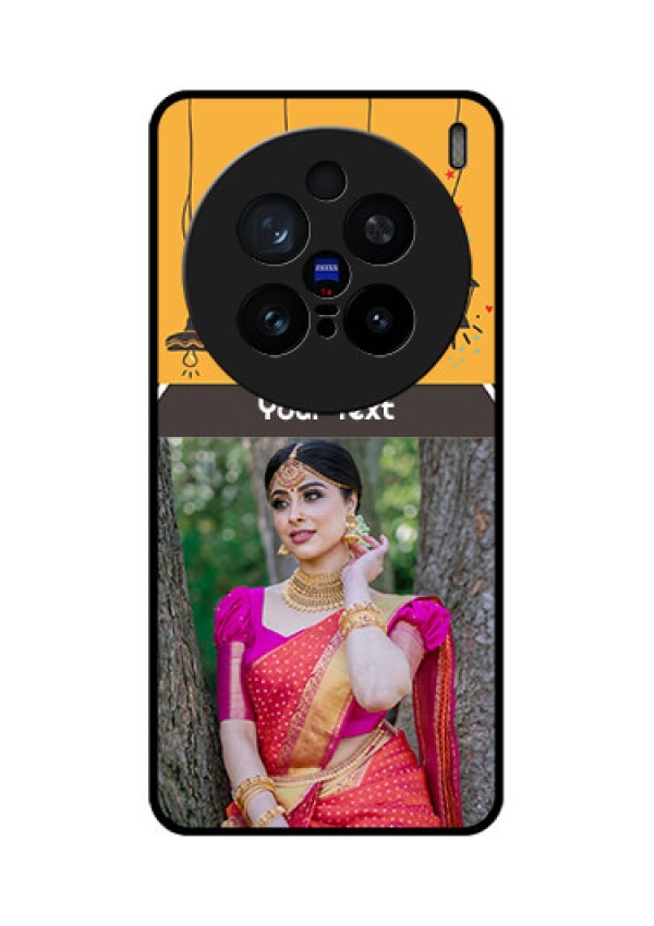 Vivo X200 Pro 5G Custom Glass Phone CaseWith Family Picture And Icons