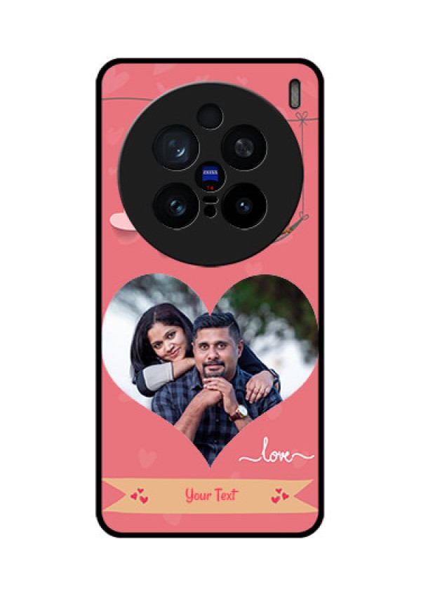 Vivo X200 Pro 5G Custom Glass Phone CasePeach Color Love Design