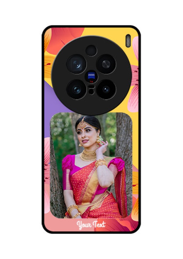 Vivo X200 Pro 5G Custom Glass Phone Case3 Image With Vintage Floral Design