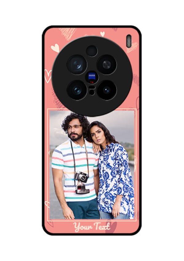 Vivo X200 Pro 5G Custom Glass Phone CaseLove Doodle Art Design