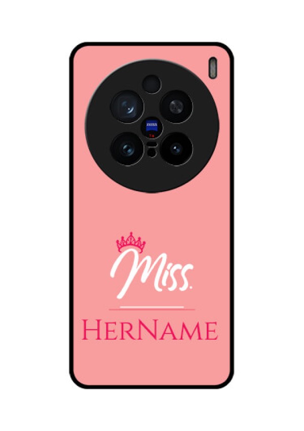 Vivo X200 Pro 5G Custom Glass Phone CaseMrs With Name Design