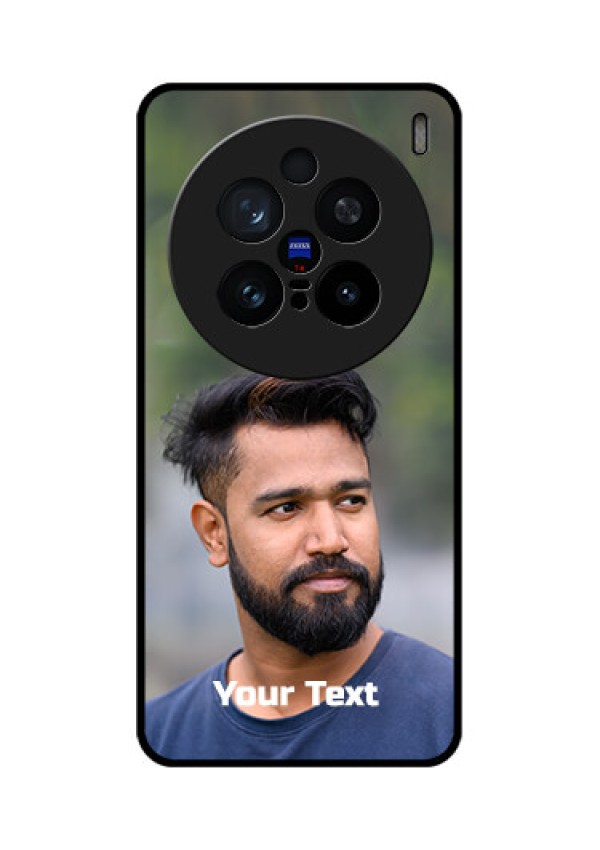 Vivo X200 Pro 5G Custom Glass Phone CasePhoto With Text Design