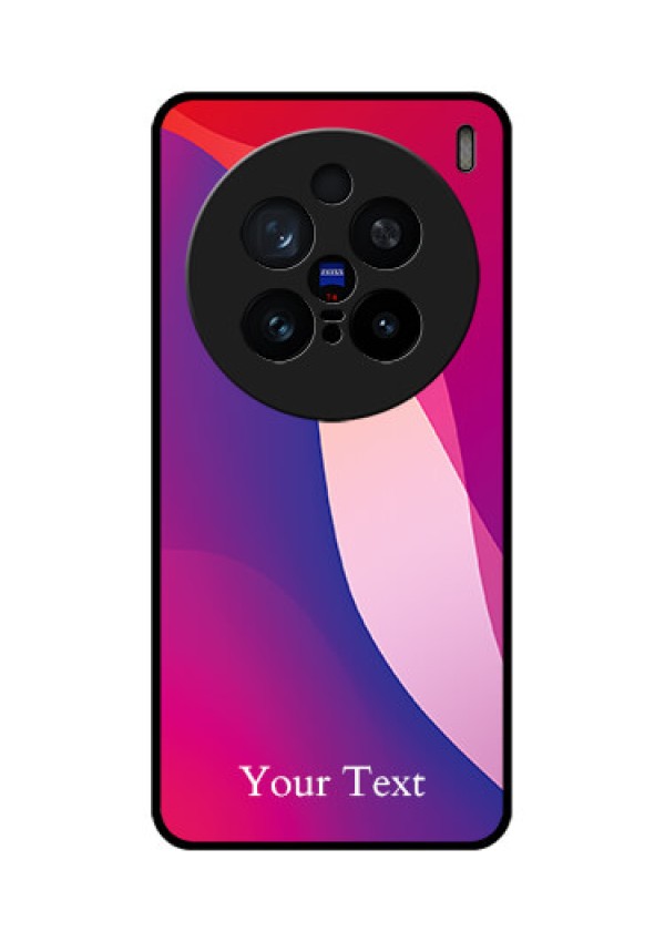 Vivo X200 Pro 5G Custom Glass Phone CaseDigital Abstract Overlap Design