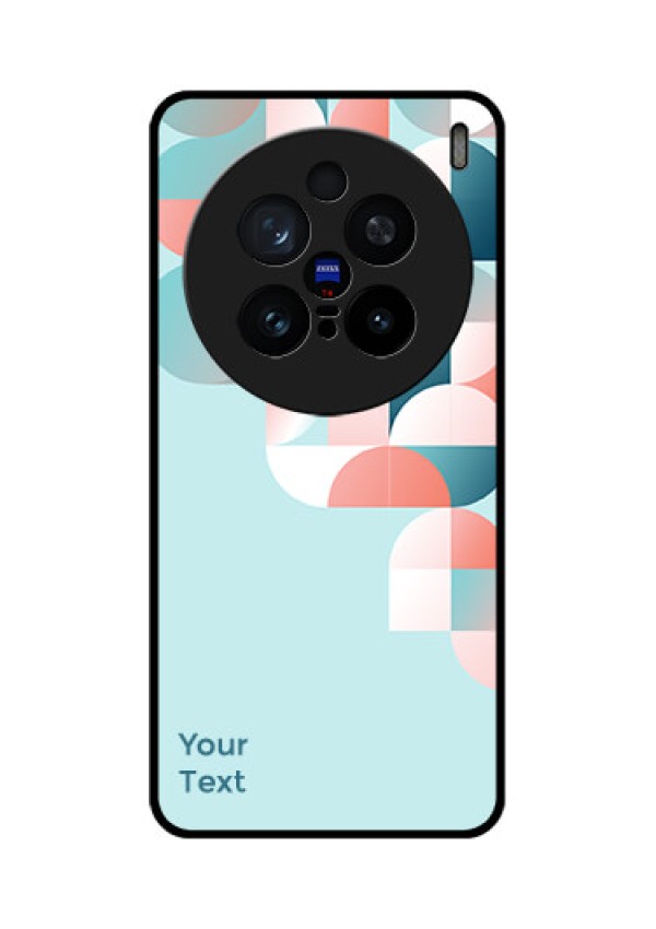 Vivo X200 Pro 5G Custom Glass Phone CaseStylish Semi - Circle Pattern Design