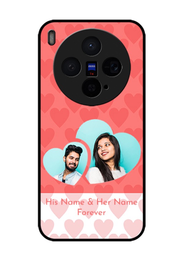 Vivo X300 5G Custom Glass Phone Case - Couple Pic Upload Design