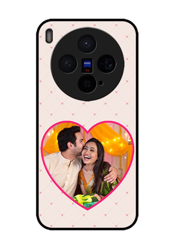 Vivo X300 5G Custom Glass Phone Case - Heart Shape Design