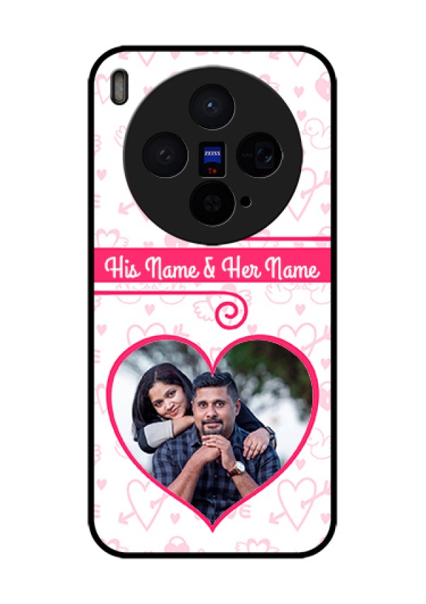 Vivo X300 5G Custom Glass Phone Case - Heart Shape Love Design
