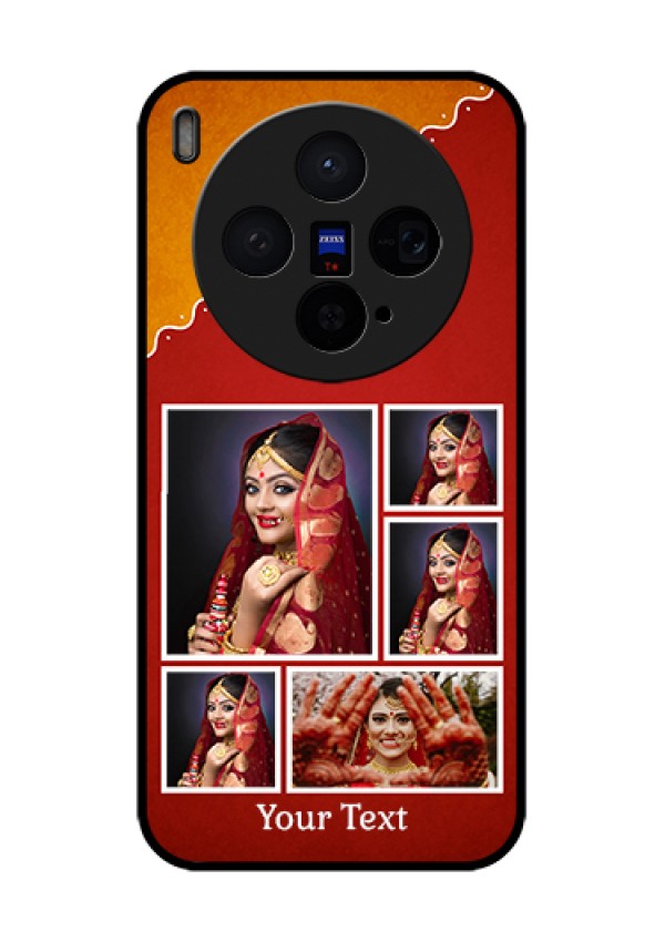 Vivo X300 5G Custom Glass Phone Case - Wedding Pic Upload Design
