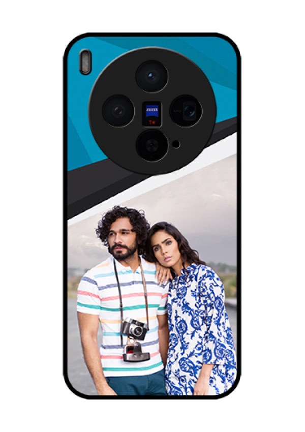 Vivo X300 5G Custom Glass Phone Case - Simple Pattern Photo Upload Design