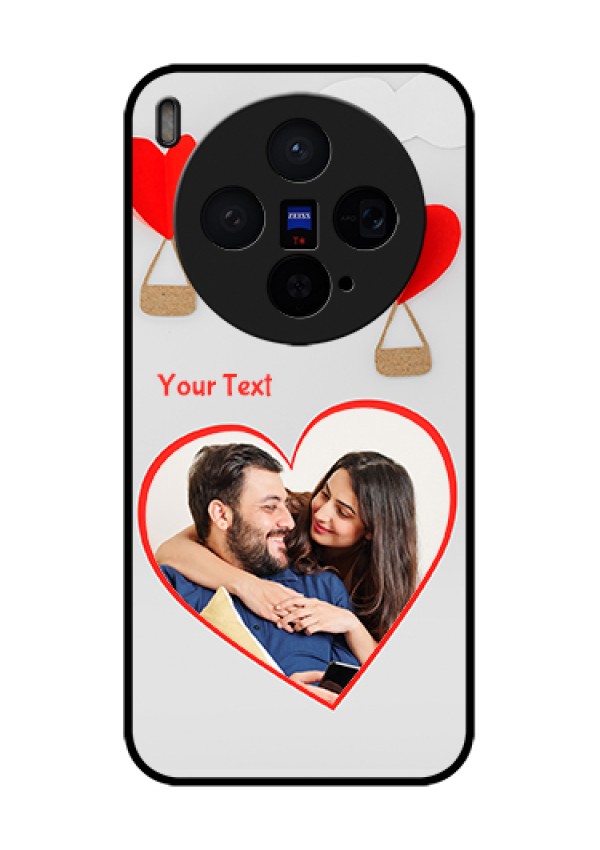 Vivo X300 5G Custom Glass Phone Case - Parachute Love Design