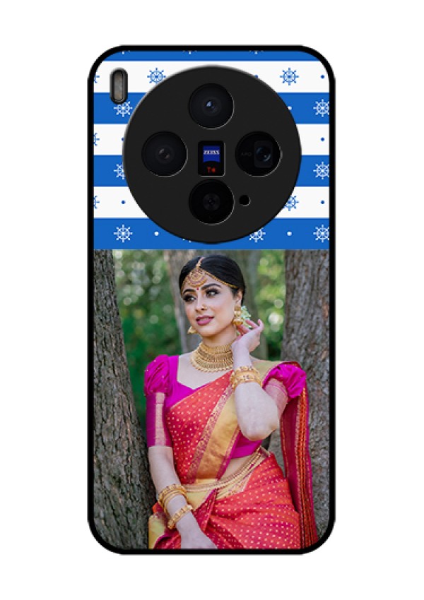 Vivo X300 5G Custom Glass Phone Case - Snow Pattern Design
