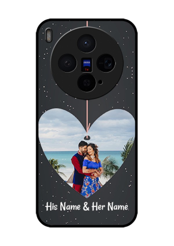 Vivo X300 5G Custom Glass Phone Case - Hanging Heart Design