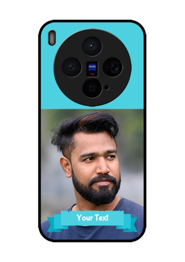 Vivo X300 5G Custom Glass Phone Case - Blue Color Design